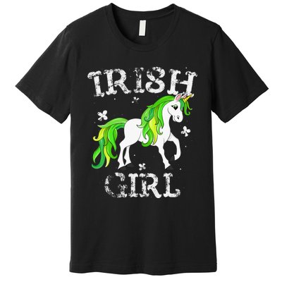 Irish  Leprechaun Unicorn St Patricks Day Premium T-Shirt