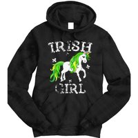 Irish  Leprechaun Unicorn St Patricks Day Tie Dye Hoodie