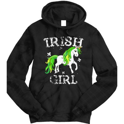 Irish  Leprechaun Unicorn St Patricks Day Tie Dye Hoodie