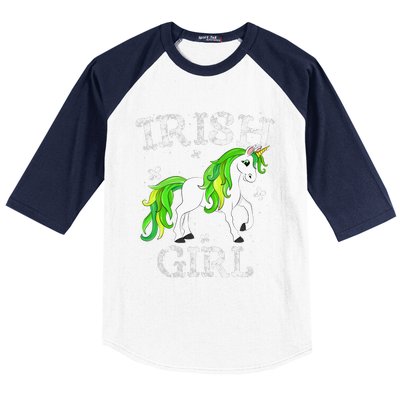 Irish  Leprechaun Unicorn St Patricks Day Baseball Sleeve Shirt