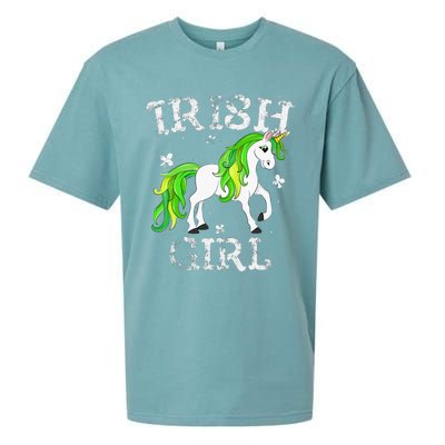 Irish  Leprechaun Unicorn St Patricks Day Sueded Cloud Jersey T-Shirt