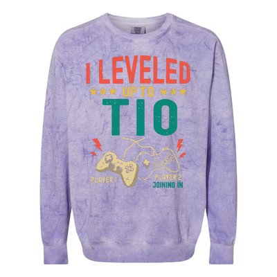 I Leveled Up To Tio New Tio Gamer Promoted To Tio Colorblast Crewneck Sweatshirt