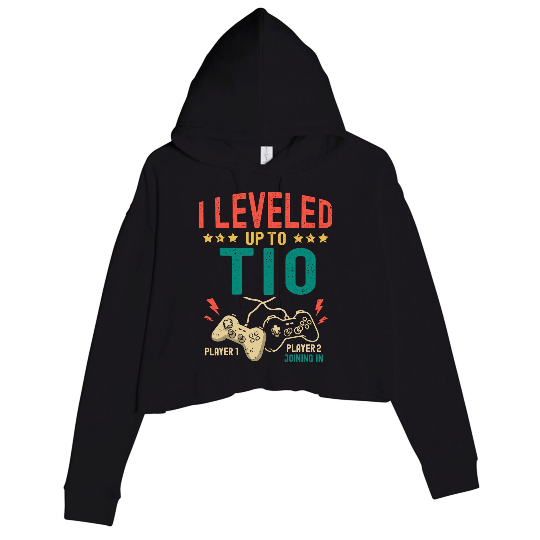 I Leveled Up To Tio New Tio Gamer Promoted To Tio Crop Fleece Hoodie