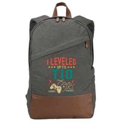 I Leveled Up To Tio New Tio Gamer Promoted To Tio Cotton Canvas Backpack