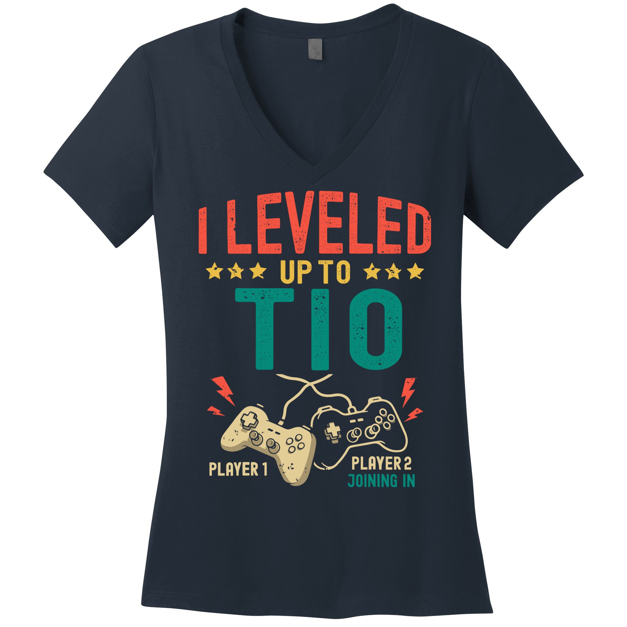 I Leveled Up To Tio New Tio Gamer Promoted To Tio Women's V-Neck T-Shirt