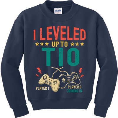 I Leveled Up To Tio New Tio Gamer Promoted To Tio Kids Sweatshirt