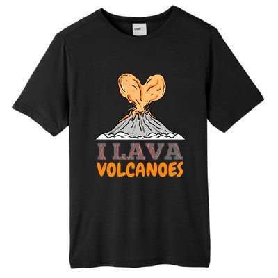 I Lava Volcanoes Geologist Valentines Day Funny Gift Tall Fusion ChromaSoft Performance T-Shirt