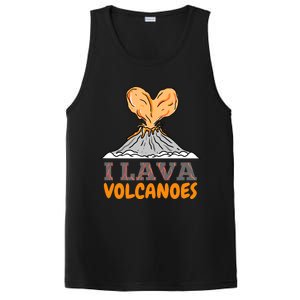 I Lava Volcanoes Geologist Valentines Day Funny Gift PosiCharge Competitor Tank