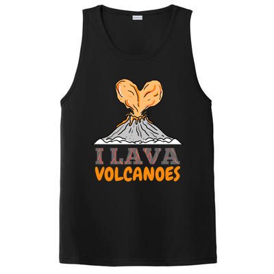 I Lava Volcanoes Geologist Valentines Day Funny Gift PosiCharge Competitor Tank