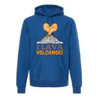 I Lava Volcanoes Geologist Valentines Day Funny Gift Premium Hoodie