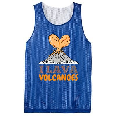 I Lava Volcanoes Geologist Valentines Day Funny Gift Mesh Reversible Basketball Jersey Tank