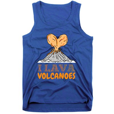 I Lava Volcanoes Geologist Valentines Day Funny Gift Tank Top