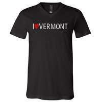 I Love Vermont V-Neck T-Shirt