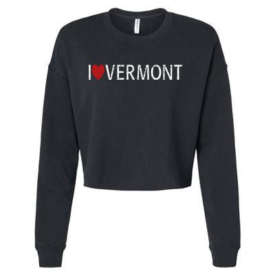I Love Vermont Cropped Pullover Crew