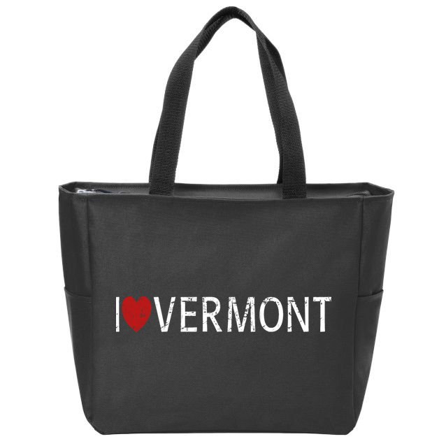 I Love Vermont Zip Tote Bag