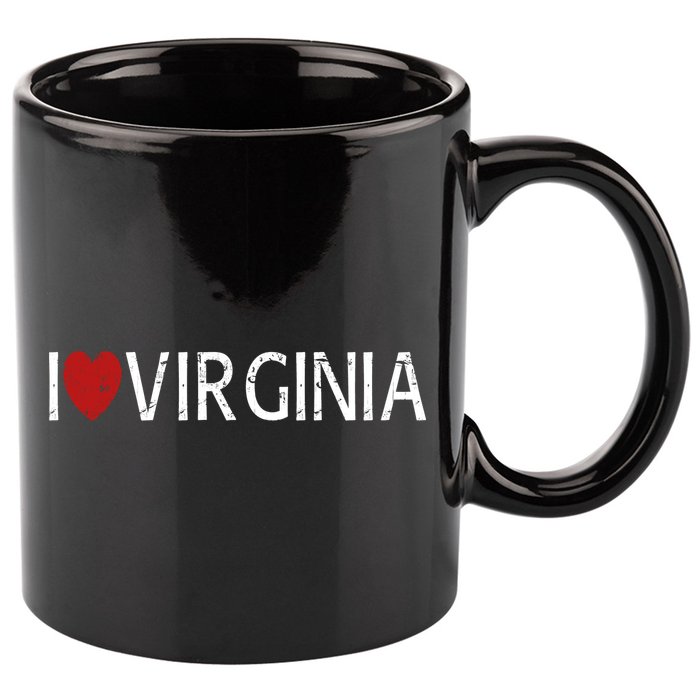 I Love Virginia 11oz C Handle Ceramic Mug