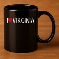 I Love Virginia 11oz C Handle Ceramic Mug