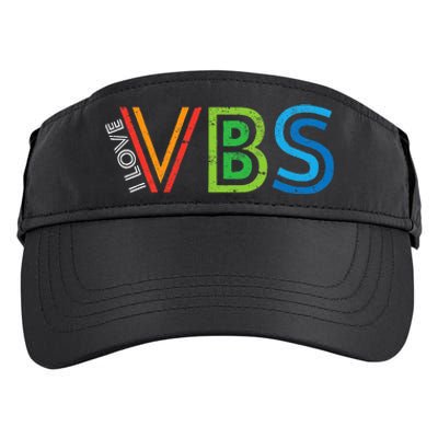 I Love Vbs Vacation Bible School Crew Church Summer Adult Drive Performance Visor