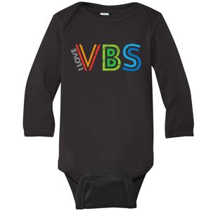 I Love Vbs Vacation Bible School Crew Church Summer Baby Long Sleeve Bodysuit