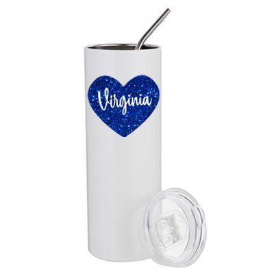 I Love Virginia Usa Heart Gift Stainless Steel Tumbler