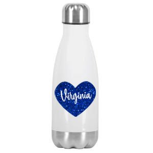 I Love Virginia Usa Heart Gift Stainless Steel Insulated Water Bottle