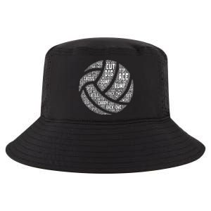 I Love Volleyball Beach Sports Players Word Art Design Great Gift Cool Comfort Performance Bucket Hat