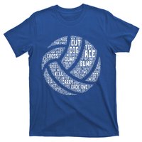 I Love Volleyball Beach Sports Players Word Art Design Great Gift T-Shirt