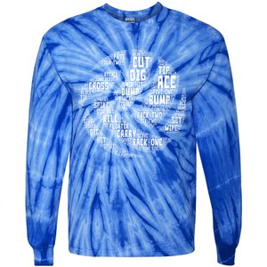 I Love Volleyball Beach Sports Players Word Art Design Great Gift Tie-Dye Long Sleeve Shirt