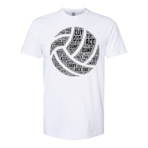 I Love Volleyball Beach Sports Players Word Art Design Great Gift Softstyle CVC T-Shirt