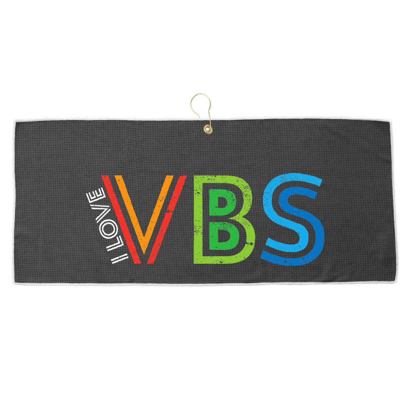 I Love Vbs Vacation Bible School Crew Church Summer Camp Large Microfiber Waffle Golf Towel