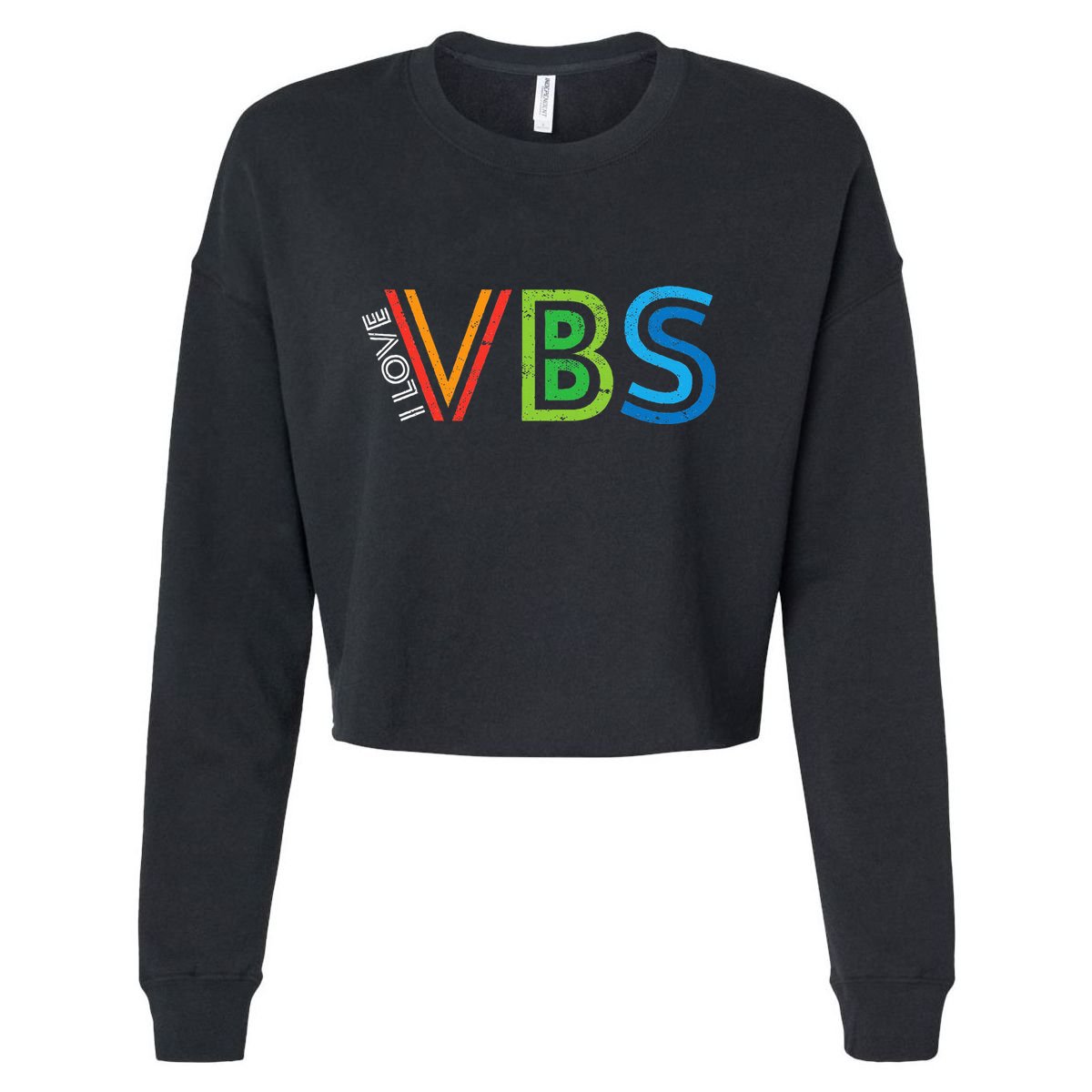 I Love Vbs Vacation Bible School Crew Church Summer Camp Cropped Pullover Crew