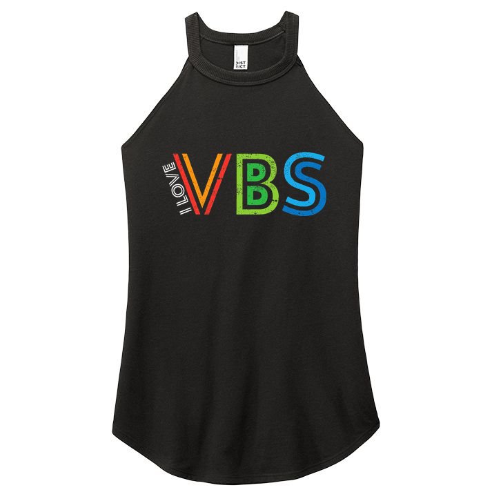 I Love Vbs Vacation Bible School Crew Church Summer Camp Women's Perfect Tri Rocker Tank
