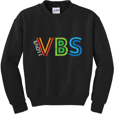 I Love Vbs Vacation Bible School Crew Church Summer Camp Kids Sweatshirt