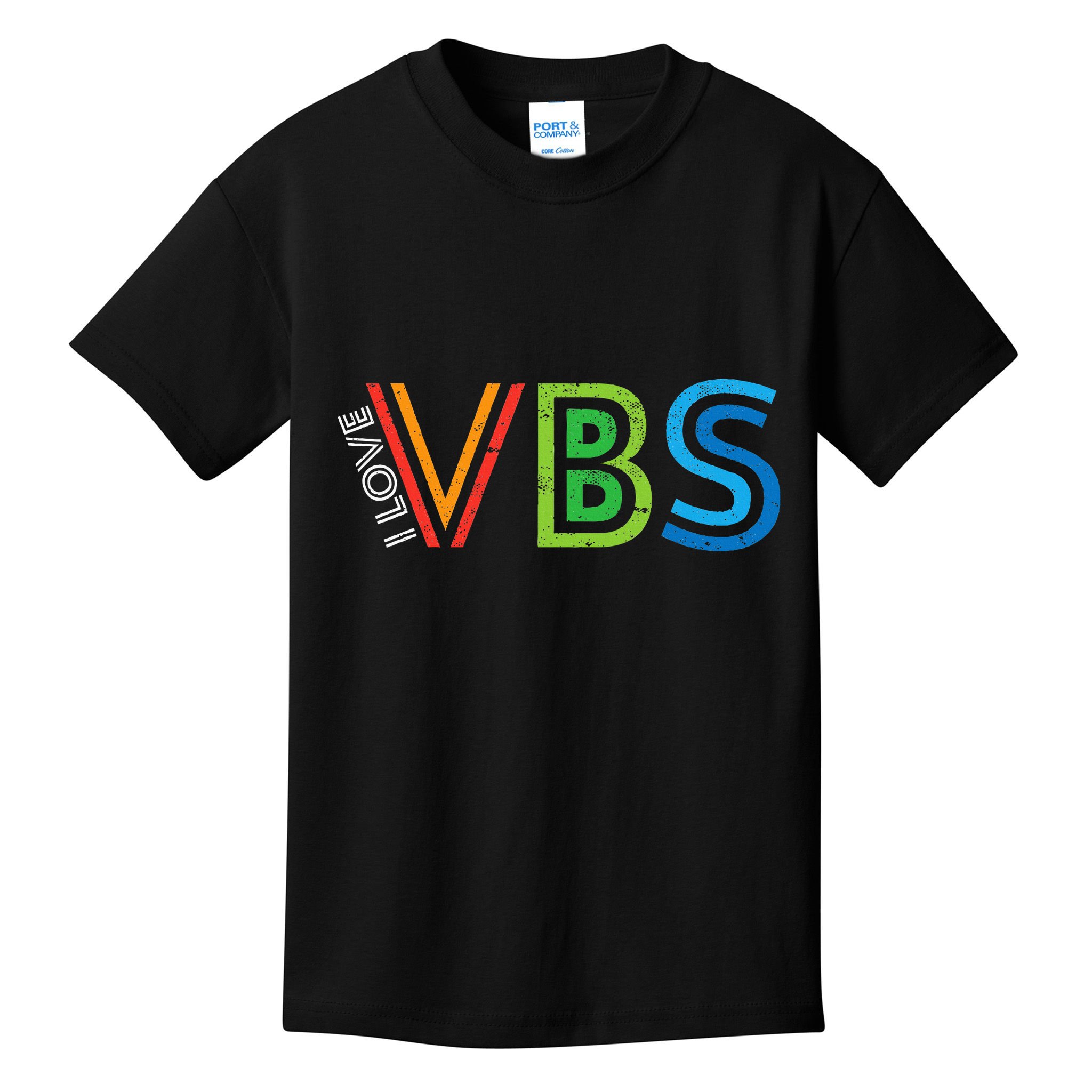 I Love Vbs Vacation Bible School Crew Church Summer Camp Kids T-Shirt