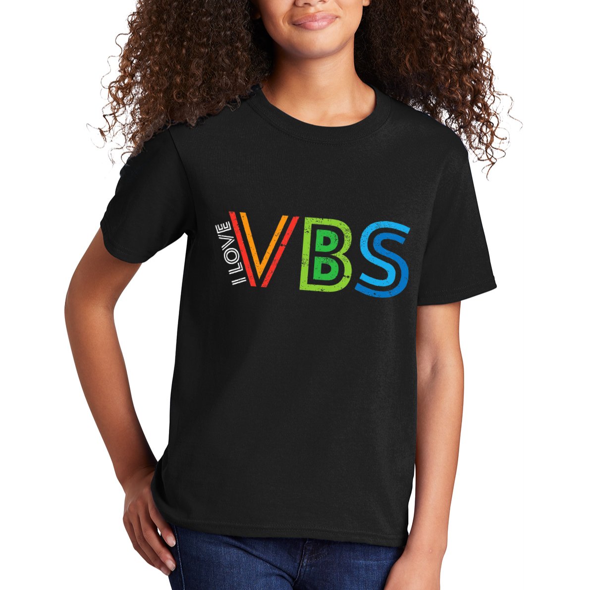I Love Vbs Vacation Bible School Crew Church Summer Camp Kids T-Shirt