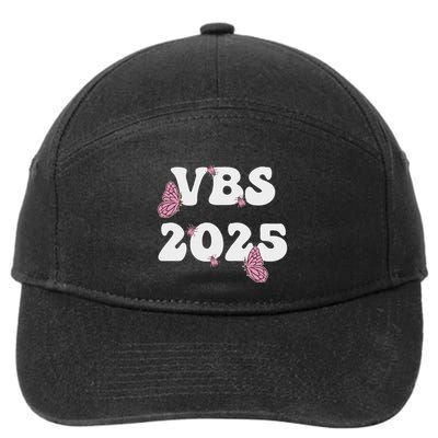 I Love Vbs 2025 Vacation Bible School Butterfly Vbs Team 7-Panel Snapback Hat