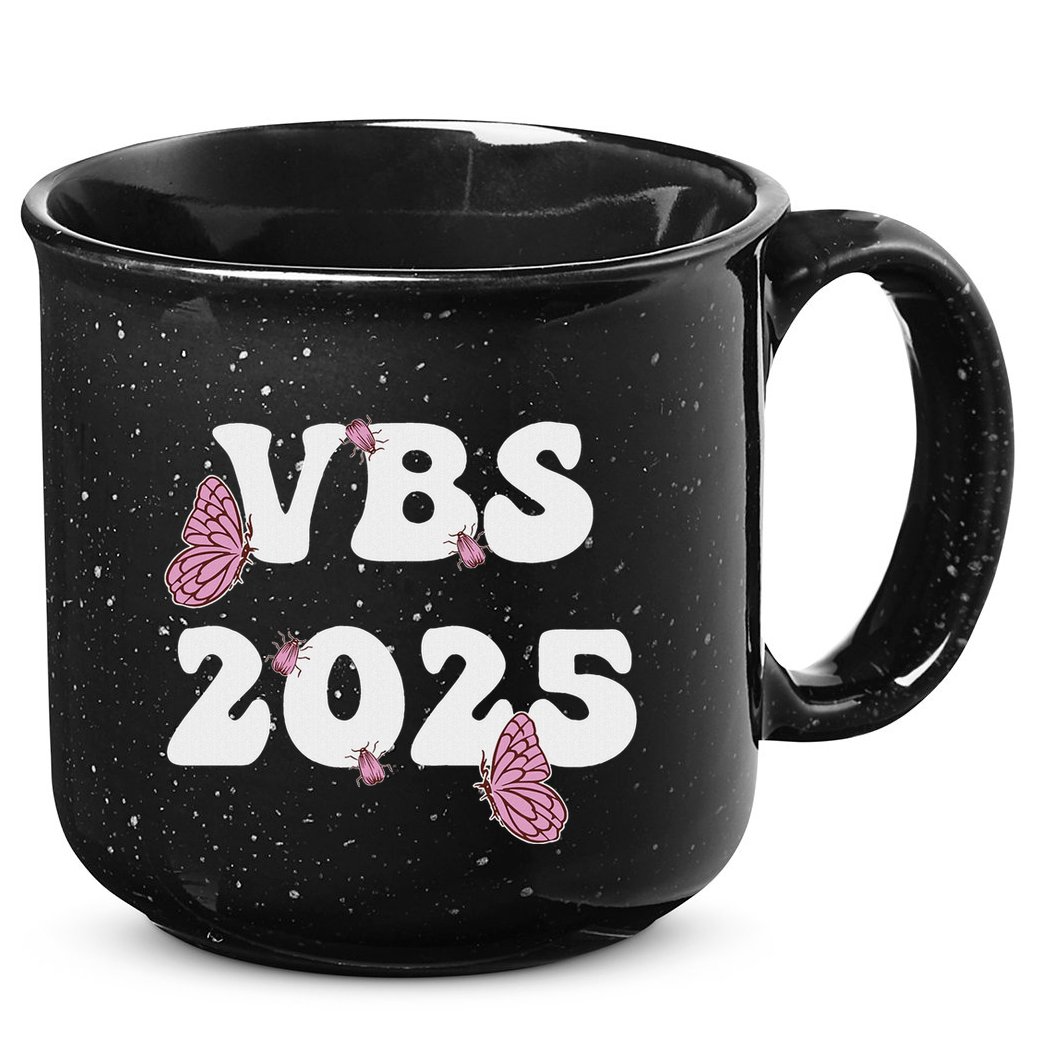 I Love Vbs 2025 Vacation Bible School Butterfly Vbs Team 15oz Campfire Ceramic Mug