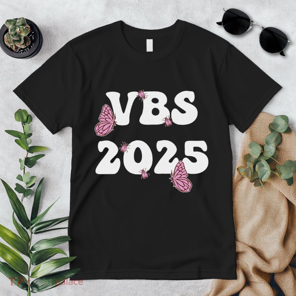 I Love Vbs 2025 Vacation Bible School Butterfly Vbs Team Premium T-Shirt