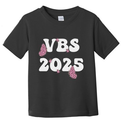 I Love Vbs 2025 Vacation Bible School Butterfly Vbs Team Toddler T-Shirt