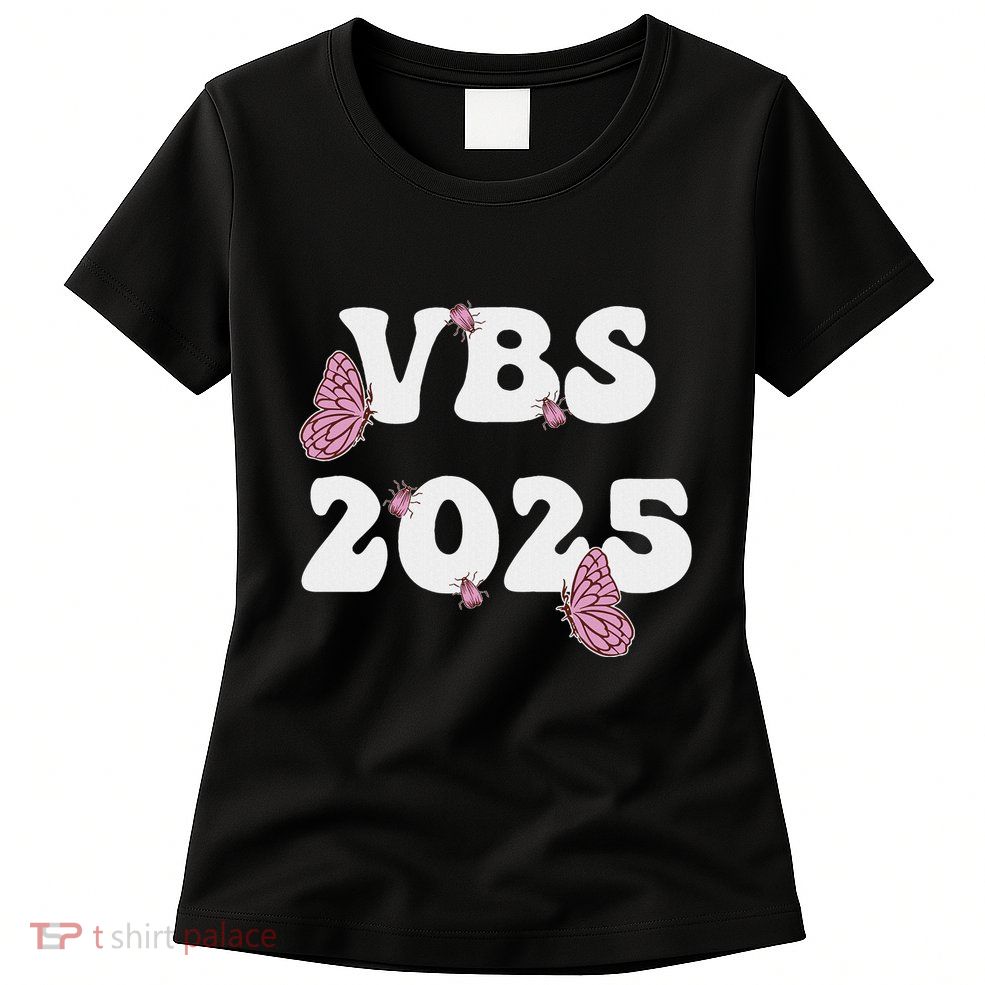 I Love Vbs 2025 Vacation Bible School Butterfly Vbs Team Womens T-Shirt