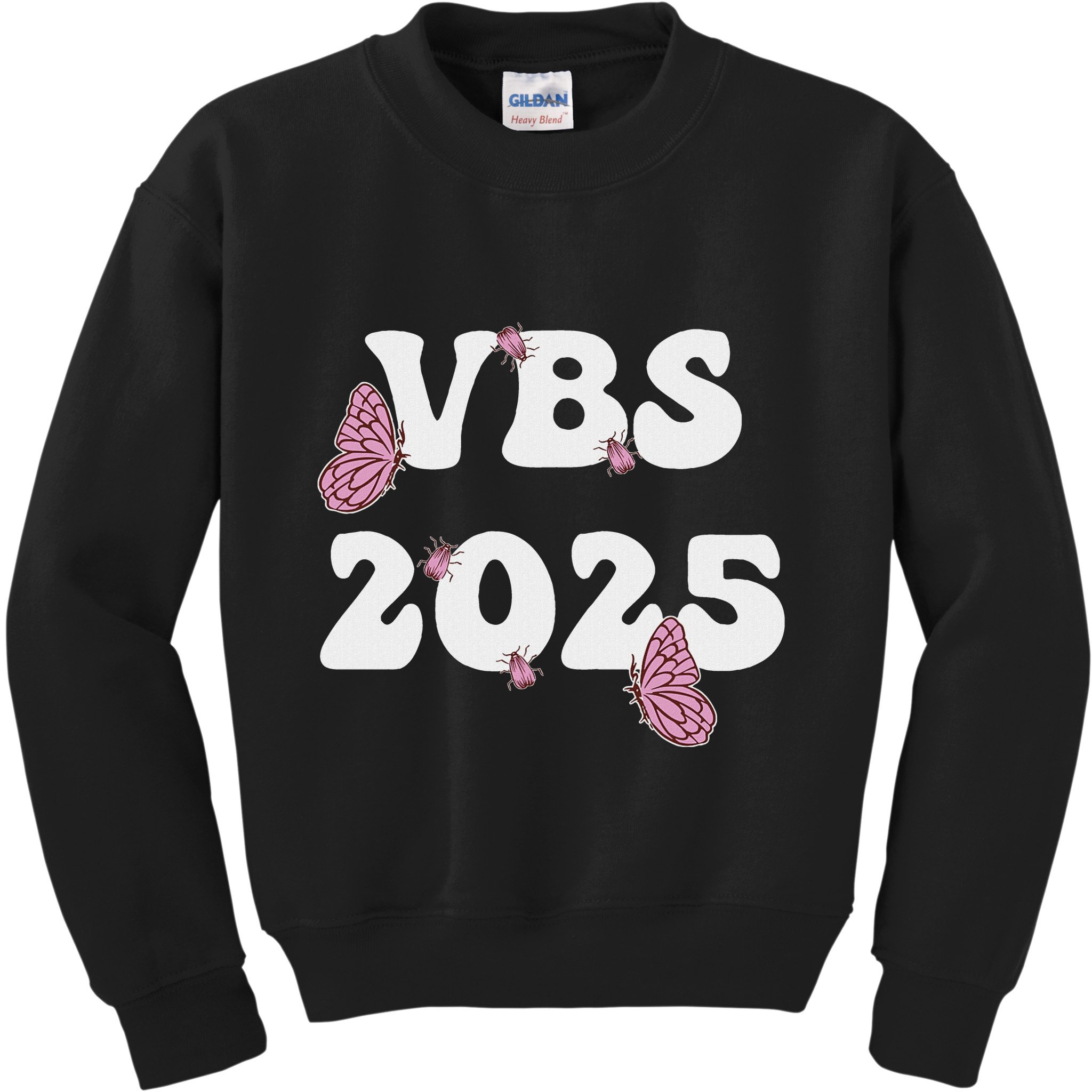 I Love Vbs 2025 Vacation Bible School Butterfly Vbs Team Kids Sweatshirt