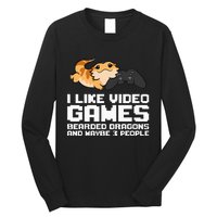 I Like Video Games Bearded Dragons And Maybe 3 People Long Sleeve Shirt