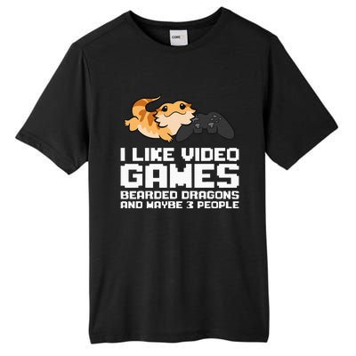 I Like Video Games Bearded Dragons And Maybe 3 People Tall Fusion ChromaSoft Performance T-Shirt