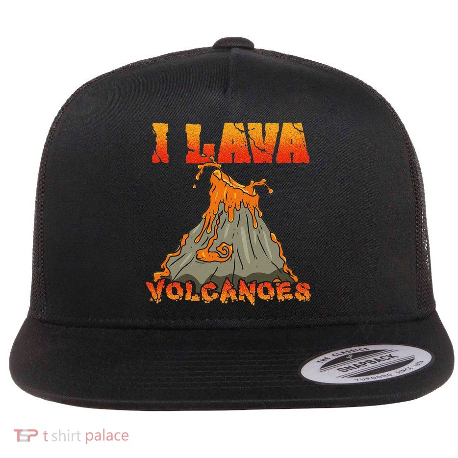 I Lava Volcanoes Geology Volcano Lover Flatbill Hat