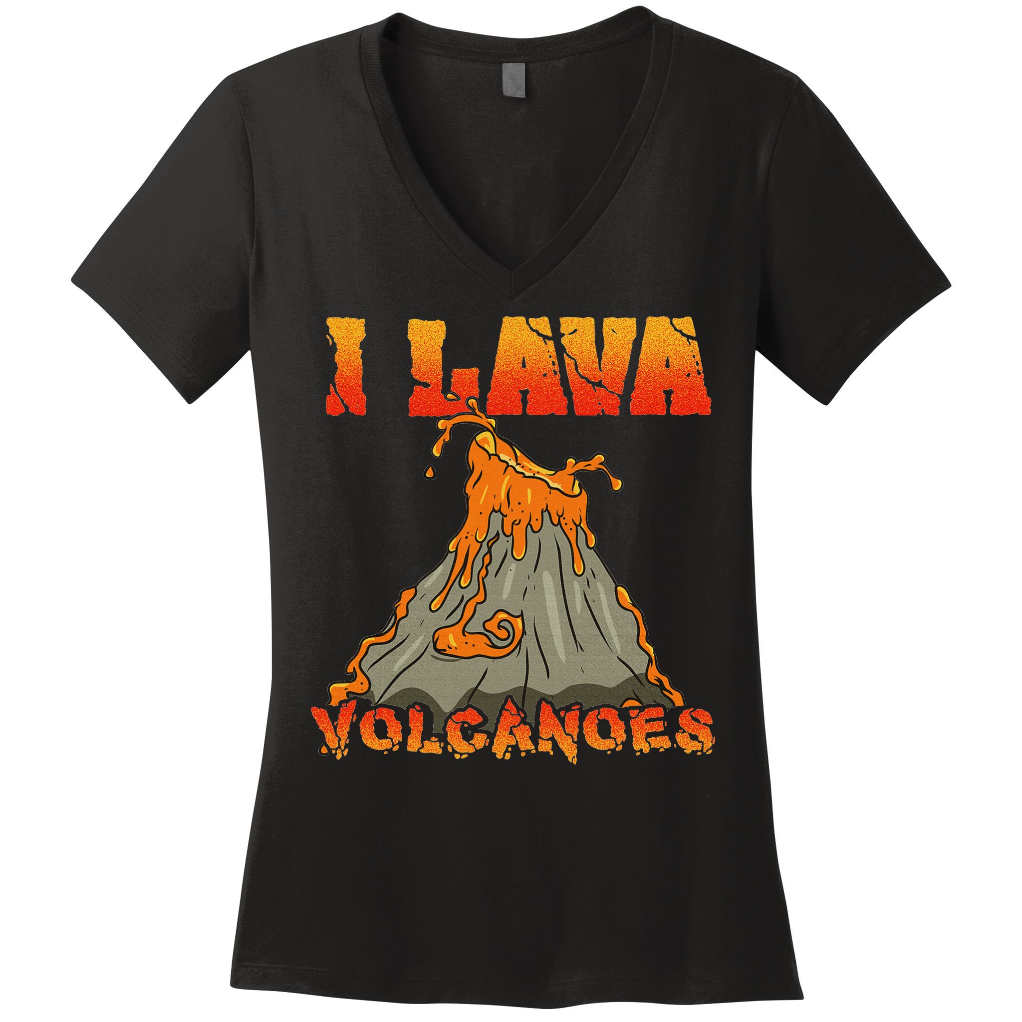I Lava Volcanoes Geology Volcano Lover Women's V-Neck T-Shirt