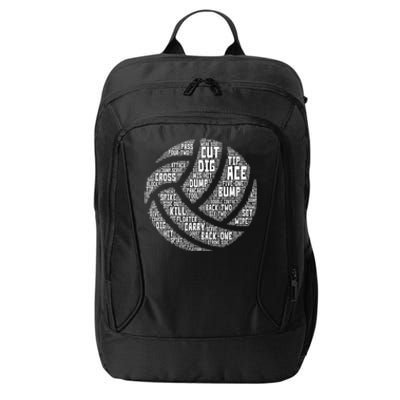 I Love Volleyball Beach Sports Players Word Art Design Gift City Backpack