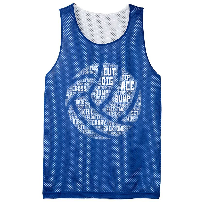 I Love Volleyball Beach Sports Players Word Art Design Gift Mesh Reversible Basketball Jersey Tank