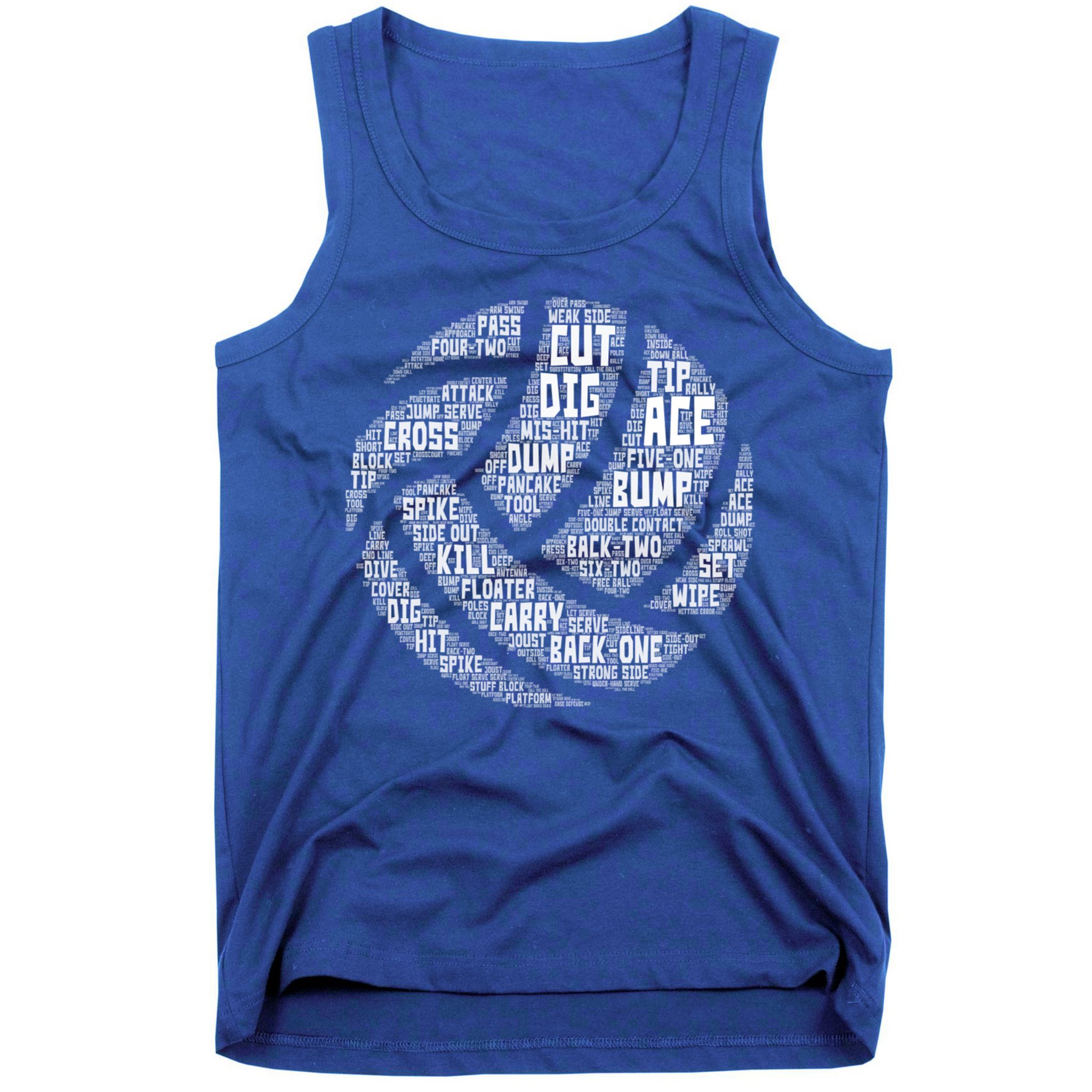I Love Volleyball Beach Sports Players Word Art Design Gift Tank Top