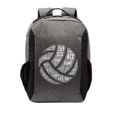 I Love Volleyball Beach Sports Players Word Art Design Gift Vector Backpack