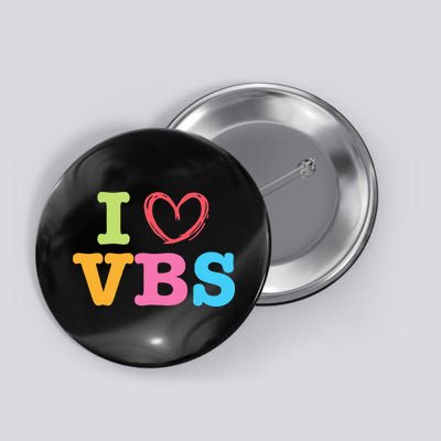 I Love Vbs I Heart Vacation Bible School Crew Bible Study Button